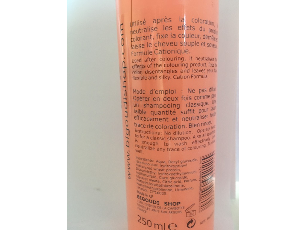 Shampoing Neutralisant Couleur Bigoudi Products 250ml