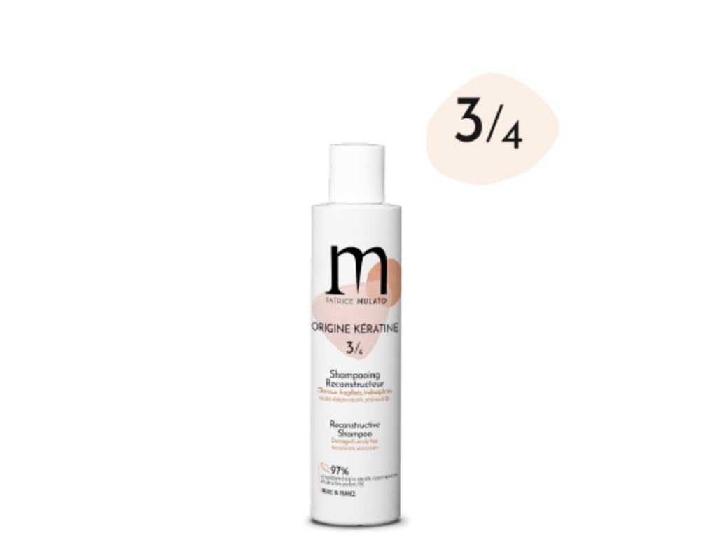 Shampoing reconstructeur 3/4 Origine Kratine Mulato 200ml 