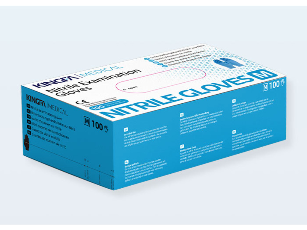 Gants Nitrile Taille M x100 - Kingfa Medical