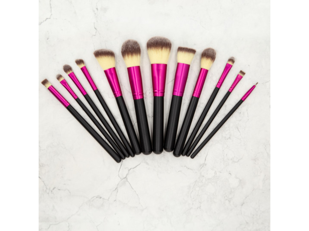 Set de 12 Pinceaux Maquillage Pink MIMO TB