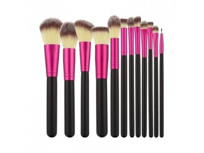 Set de 12 Pinceaux Maquillage Pink MIMO TB