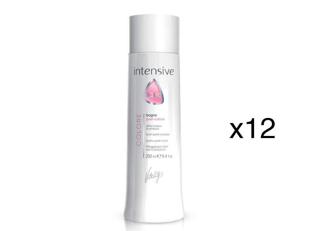 Bain Post-Color Intensive Aqua 250ml - Lot de 12