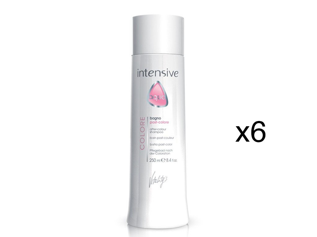 Bain Post-Color Intensive Aqua 250ml - Lot de 6
